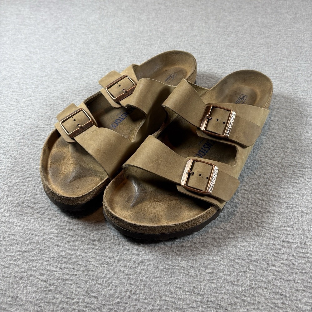Birkenstock Arizona Soft Footbed Oiled Leather Sandals Brown Mens